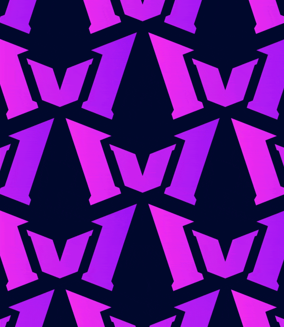 Animated GIF: multiple 1v1 logos rotate