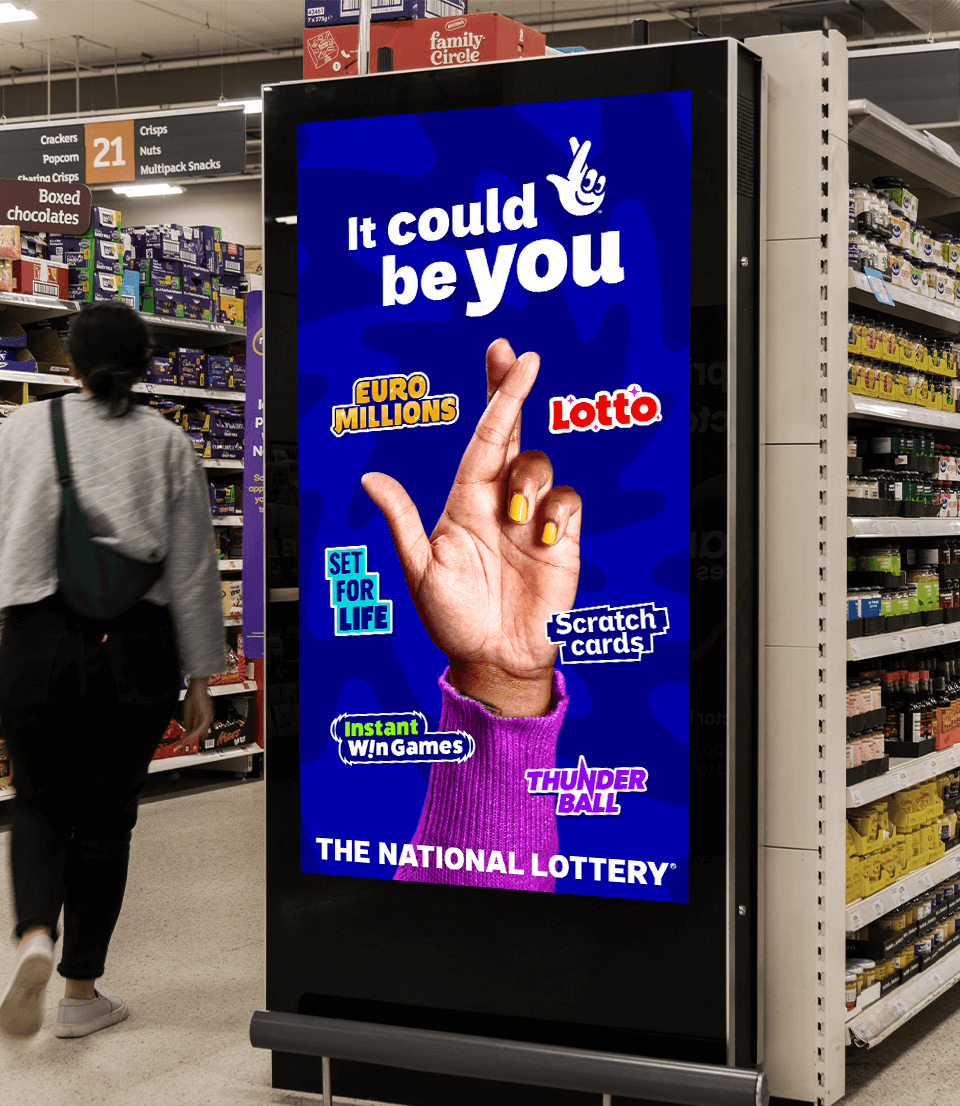 Poster in supermarket