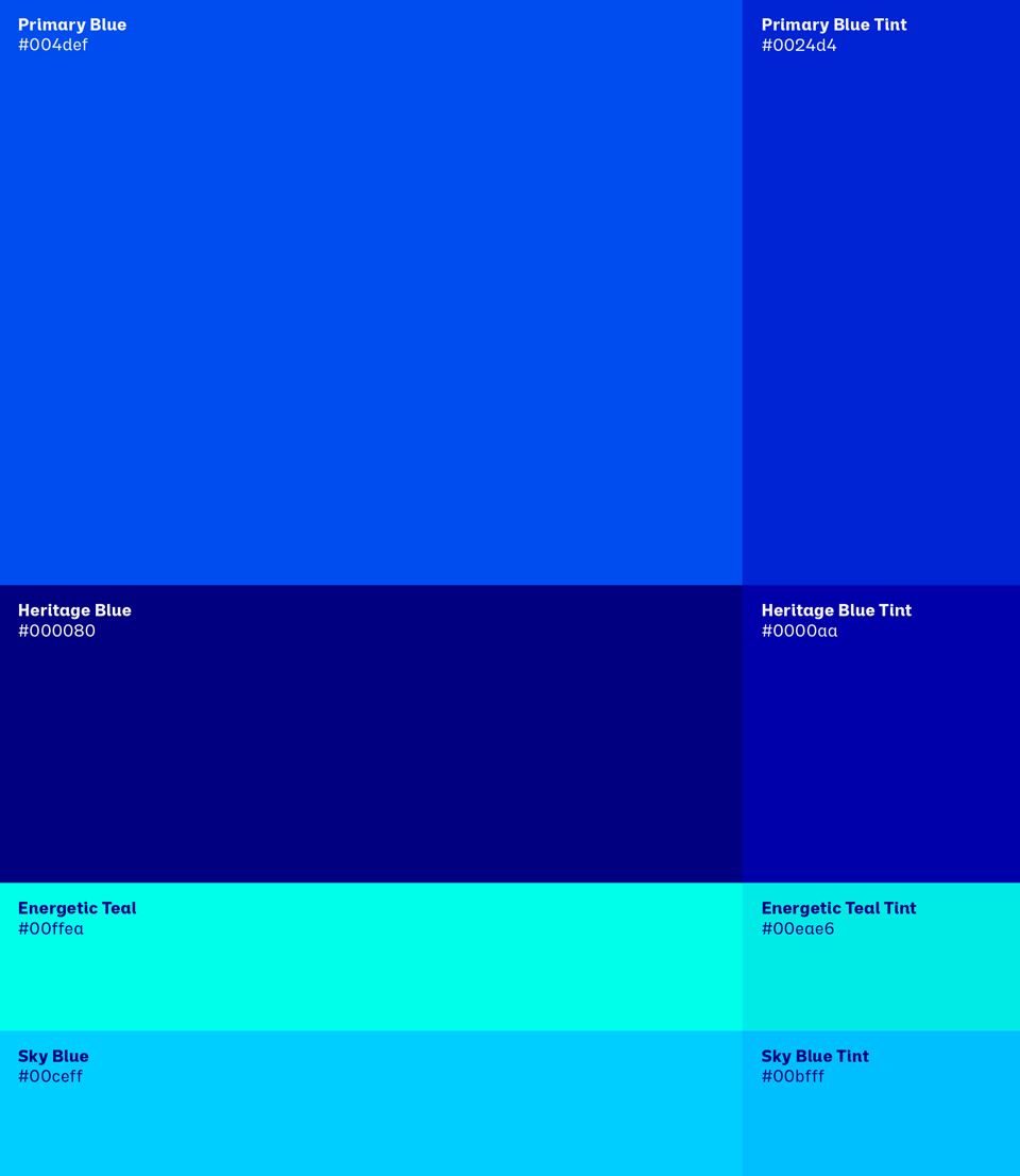 Brand colour pallette
