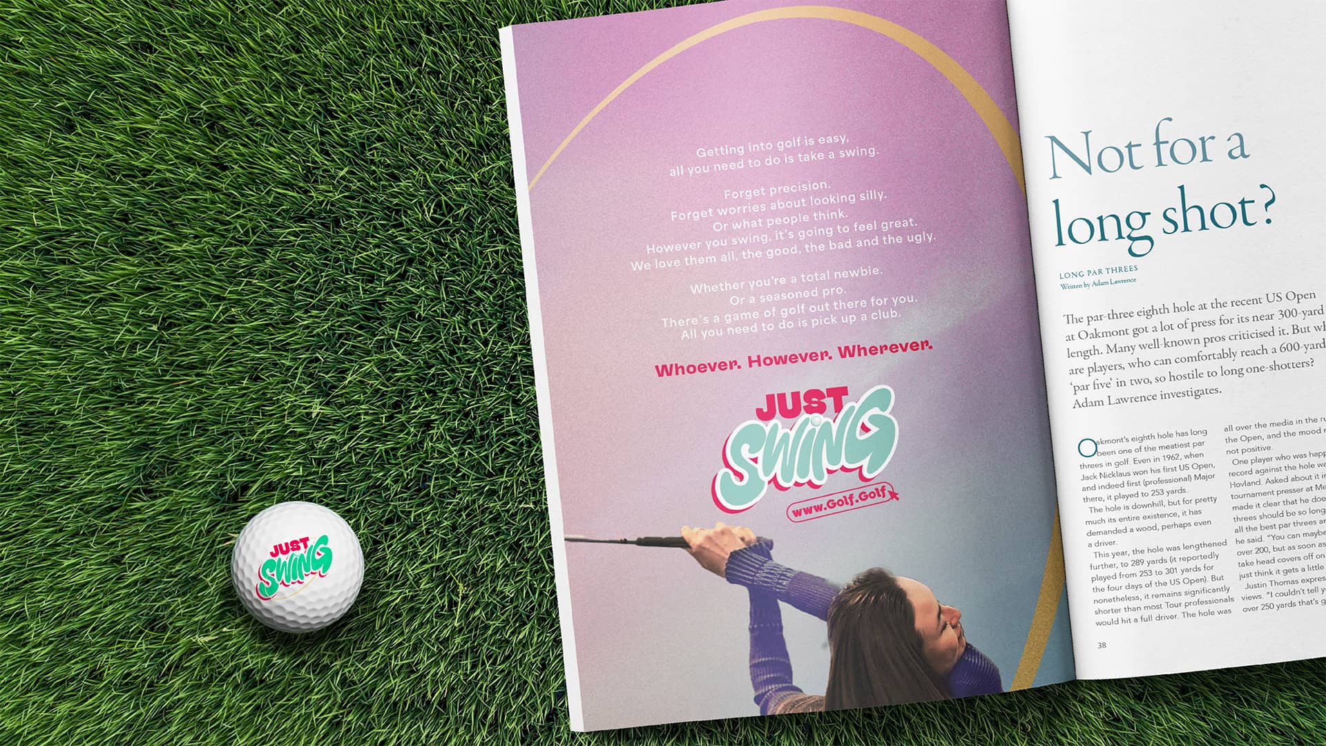Magazine on grass