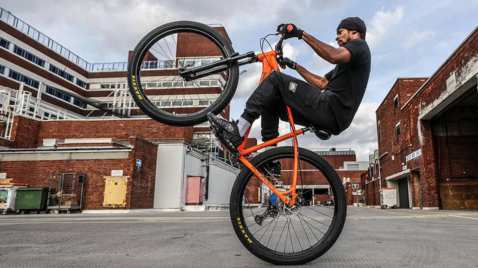 Man doing tricks on a bike